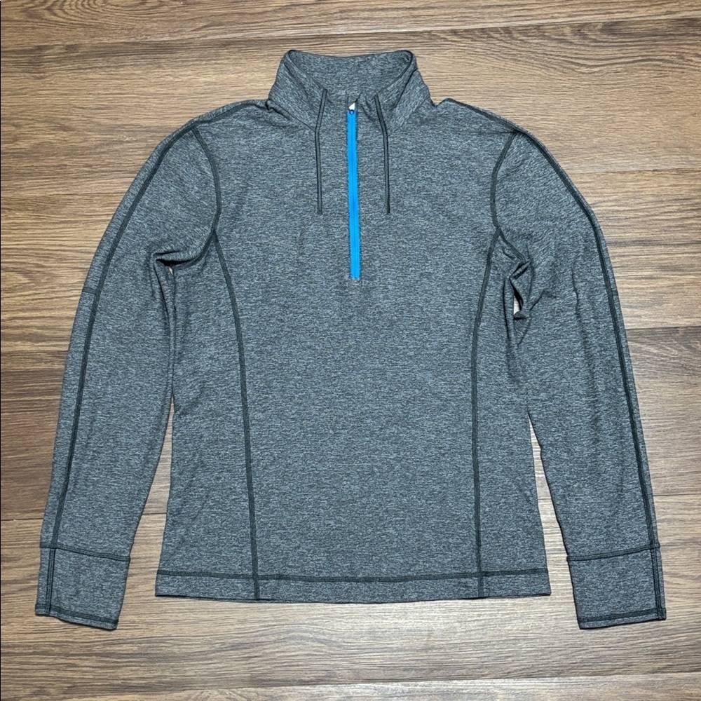 Lululemon Men's Gray Quarter Zip Active Pullover Long Sleeve